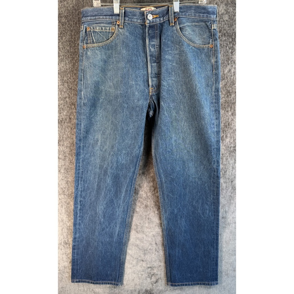 36x34 Levi's 501 Original Vintage Straight Leg Button-Fly Jeans Blue 100% Cotton